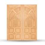 บานประตูไม้สักอบแห้ง (บานคู่) SD076