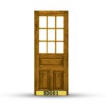 บานประตูไม้สักอบแห้ง เกรดA SD001