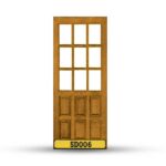 บานประตูไม้สักอบแห้ง เกรดA SD006