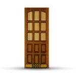 บานประตูไม้สักอบแห้ง เกรดA SD007