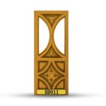 บานประตูไม้สักอบแห้ง เกรดA SD011