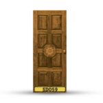 บานประตูไม้สักอบแห้ง เกรด A  SD059