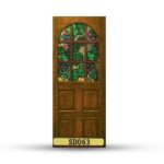 บานประตูไม้สักอบแห้ง เกรด A  SD063