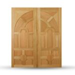 บานประตูไม้เนื้อเเข็งอบแห้ง เกรดA (บานคู่) KD002