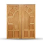 บานประตูไม้เนื้อแข็งอบแห้ง เกรดA (บานคู่)  KD003