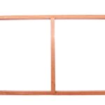 วงกบหน้าต่างไม้กาเปอร์ 2ช่องเปิด