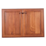 บานซิงค์ไม้สัก ลายทึบทับนอก