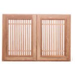 บานซิงค์ไม้สัก ลายจีนทับนอก